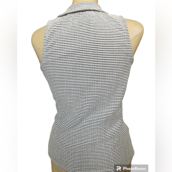 Maeve Anthropologie Sleeveless Top in Blue and White size Small - Picture 3 of 6